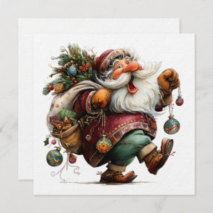 FUNNY SANTA NOTE CARD