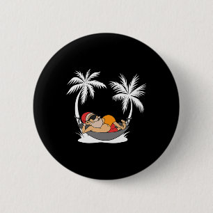 Funny Santa Palm Trees Xmas Hawaii Christmas In Ju Button