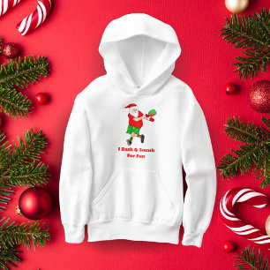 Funny Santa Playing Pickleball I Dash & Smash Fun Hoodie