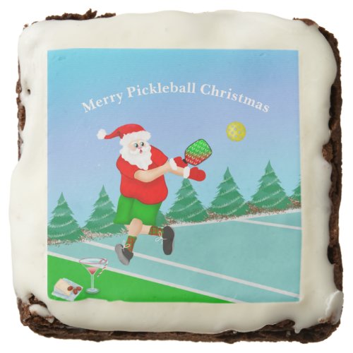 Funny Santa Playing Pickleball Merry Volley Xmas   Brownie