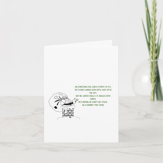 Funny Santa Poem Cute Christmas  Card (Front)