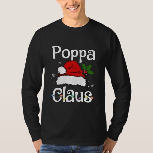 Funny Santa Poppa Claus Christmas Matching Family T_Shirt