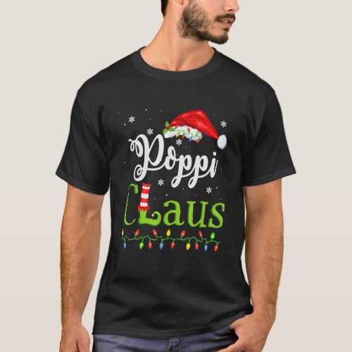 Funny Santa Poppi Claus Christmas Matching Family T_Shirt