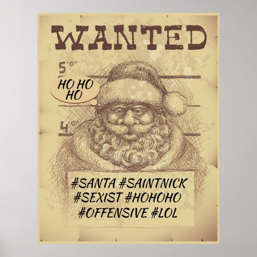 Funny Santa Poster