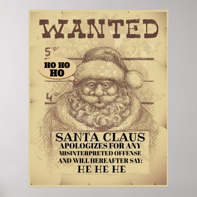 Funny Santa Poster (Front)