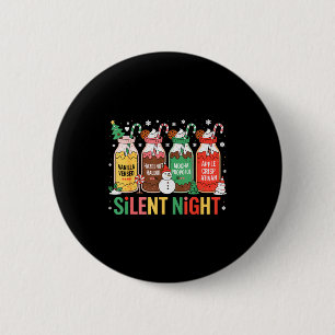 Funny Santa Profol Silent Night Icu Nurses Merry C Button