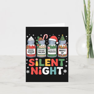Funny Santa Profol Silent Night Icu Nurses Merry C Card