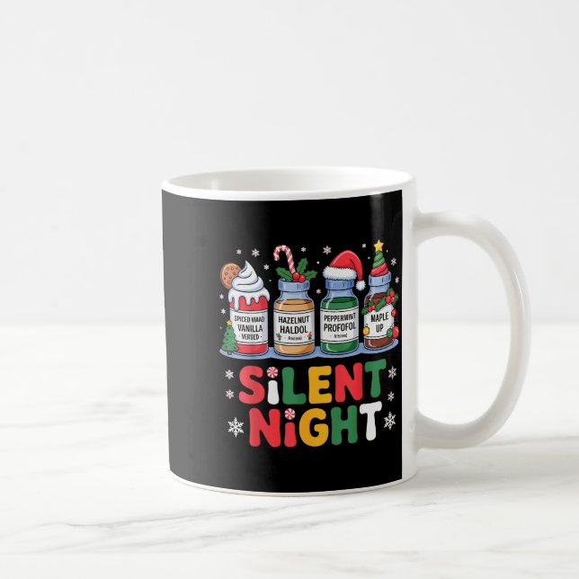 Funny Santa Profol Silent Night Icu Nurses Merry C Coffee Mug (Right)