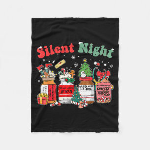 Funny Santa Profol Silent Night Icu Nurses Merry C Fleece Blanket