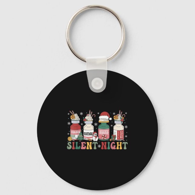 Funny Santa Propofol Silent Night Icu Nurses Merry Keychain (Front)
