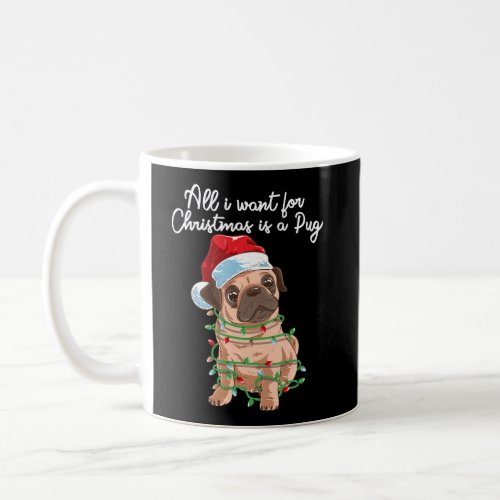 Funny Santa Pug Christmas Coffee Mug
