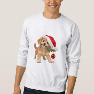 Funny Santa Puppy Christmas Sweatshirt