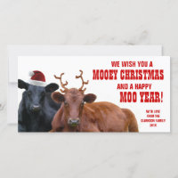 Funny Santa Reindeer Cows Christmas Beef Farm