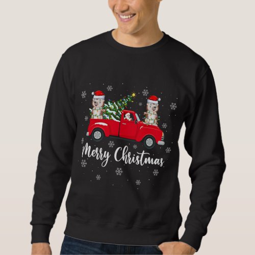 Funny Santa Riding Christmas Tree Truck Hedgehog C Sweatshirt