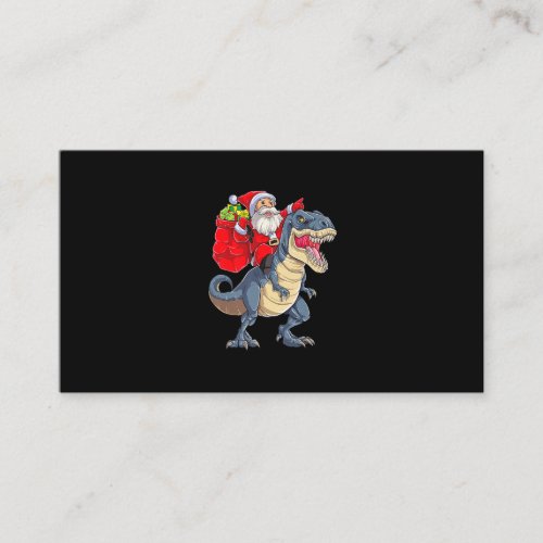 Funny Santa Riding Dinosaur T rex Christmas Boys M Enclosure Card
