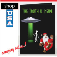 Funny Santa Running UFO