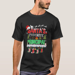 Funny Santa s Favorite Principal Christmas Santa H T-Shirt