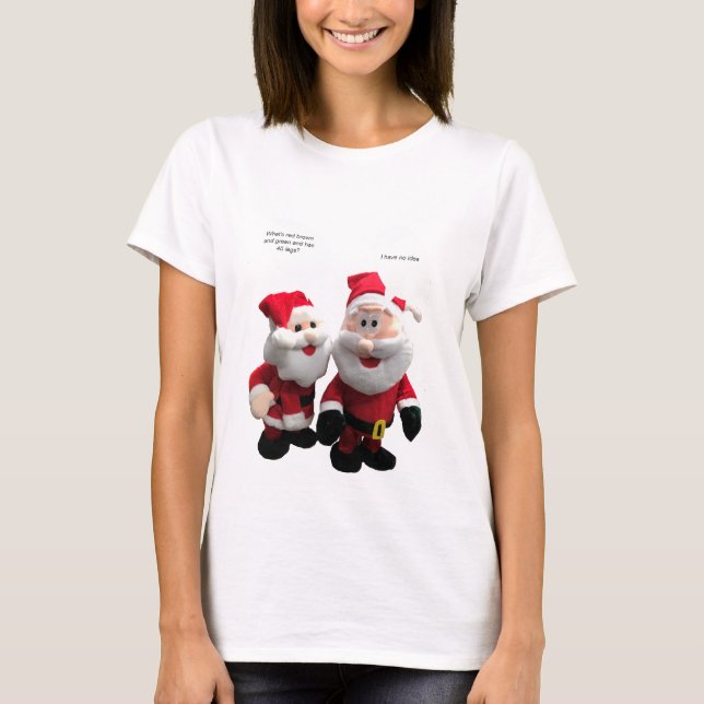 Funny Santa’s Telling Joke T-Shirt (Front)