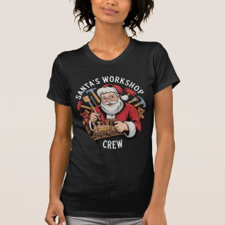 Funny Santa’s Workshop Crew Christmas Helper T-Shirt