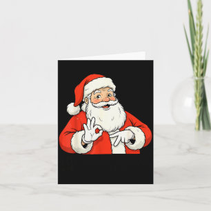 Funny Santa Says Six Seven Christmas 67 Meme Xmas Card