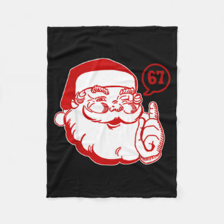 Funny Santa Says Six Seven Christmas 67 Xmas Boys Fleece Blanket