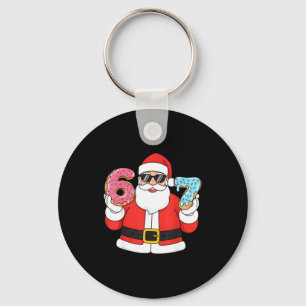 Funny Santa Six Seven 67 Ice Cream Drip Christmas Keychain