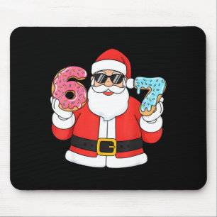 Funny Santa Six Seven 67 Ice Cream Drip Christmas Mouse Pad