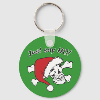 Funny Santa Skull Keychain