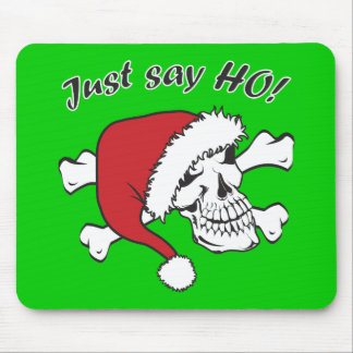 Funny Santa Skull Mouse Pad