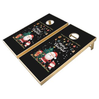 Funny Santa, Snowman, Reindeer Merry Christmas