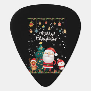 Funny Santa, Snowman, Reindeer Merry Christmas Guitar Pick