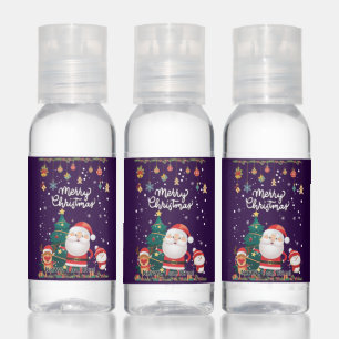 Funny Santa, Snowman, Reindeer Merry Christmas Hand Sanitizer