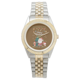 Funny Santa, Snowman, Reindeer Merry Christmas Watch