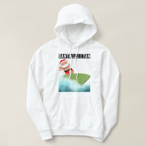 Funny Santa Surfer Surfing Hoodie