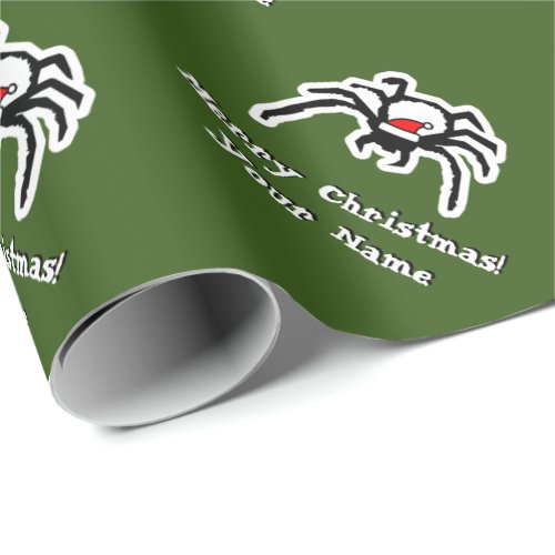 Funny Santa tarantula spider custom Christmas Wrapping Paper