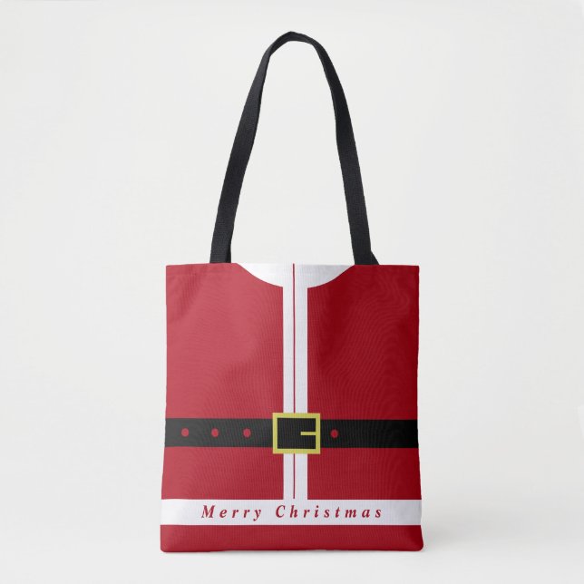 Funny Santa Tote Bag Merry Christmas Gift (Front)