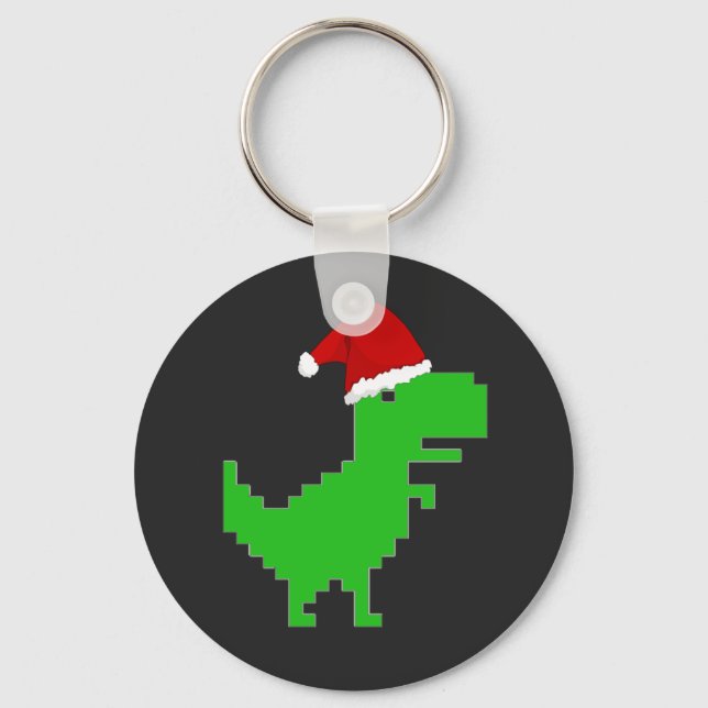 funny santa trex keychain (Front)