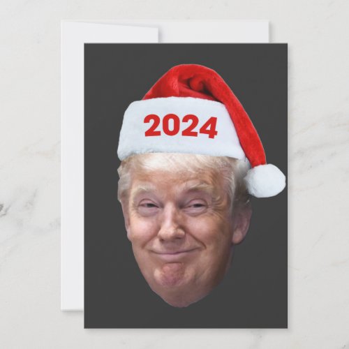 Funny Santa Trump 2024 Christmas Trump Lovers Gift Invitation