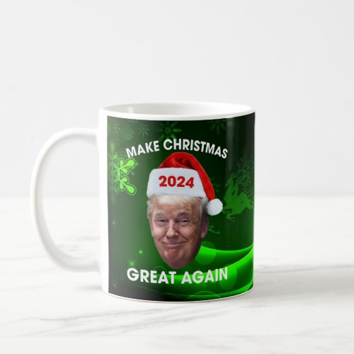 Funny Santa Trump 2024 Make Christmas Great Again  Coffee Mug