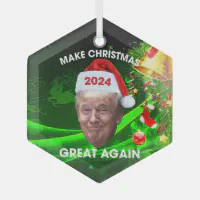 Make Christmas Great Again Funny Trump Santa Ugly Christmas Benelux Shaped  Christmas Ornament Keepsake