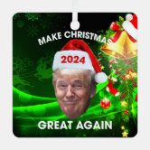 Make Christmas Great Again Funny Trump Santa Ugly Christmas Benelux Shaped  Christmas Ornament Keepsake