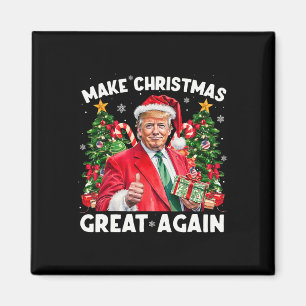Funny Santa Trump 2025 Make Christmas Great Again  Magnet