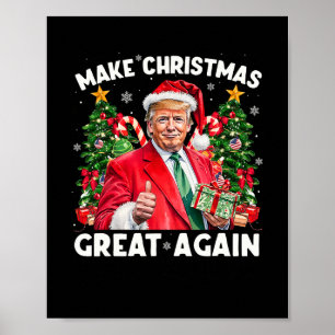 Funny Santa Trump 2025 Make Christmas Great Again Poster