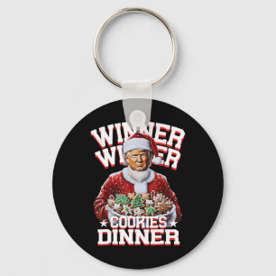 Funny Santa Trump Christmas Winner Winner Cookies  Keychain