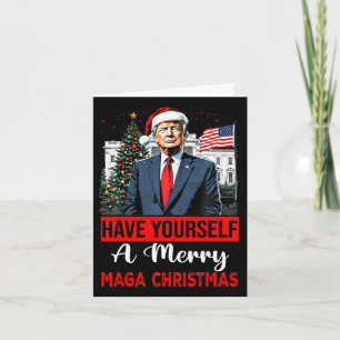 Funny Santa Trump Have Yourself A Merry Christmas Card
