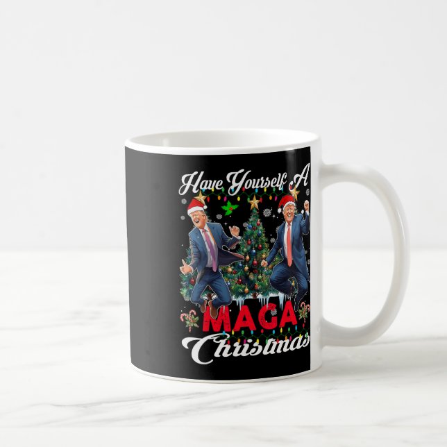 Funny Santa Trump Have Yourself A Merry Christmas  Coffee Mug (Right)