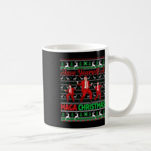 Funny Santa Trump Have Yourself A Merry Christmas  Coffee Mug (Right)