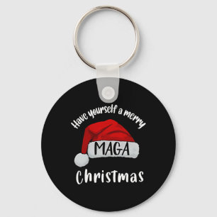 Funny Santa Trump Have Yourself A Merry Christmas  Keychain