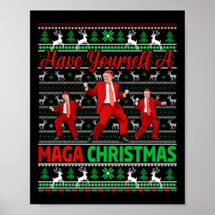 Funny Santa Trump Have Yourself A Merry Christmas Poster