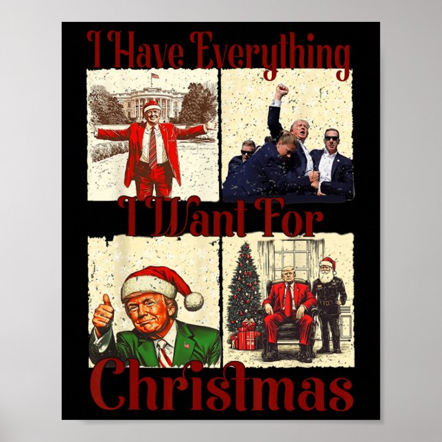 Funny Santa Trump I Have Everything I Want For Chr Poster (Front)